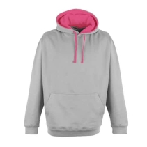 Superbright hoodie JH013 Heather grey Electric pink